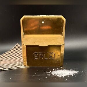 Vintage Italian Brass Salt Keeper with the word "SALE" Embossed (Italian)